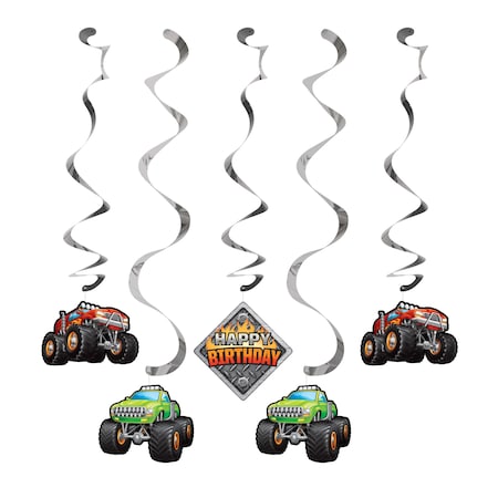 Creative Converting Monster Truck Dizzy Danglers, 39", 30PK 340081